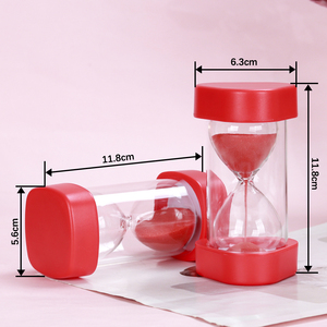 Hai lớp nhựa mini chống thả đồng hồ cát cát hẹn giờ Đồ chơi giáo dục bàn Trò chơi cát kính đồng hồ cát - Product Image 3