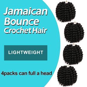 <span class=keywords><strong>Cheveux</strong></span> bouclés torsadés au crochet Jamaican Bounce Spring Twist 8 pouces, lot de 4 paquets, 22 racines, Jumpy Wand, pour femmes noires, Chine - Product Image 4