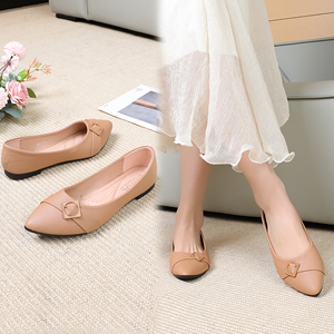 Chaussures Plates Femme de Style Coréen à Bout Fermé et Enfilage Facile, Tendance Mode Printemps Été, Styles Ballerines Espadrilles - Product Image 4
