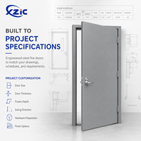 Puerta de Acero Galvanizado con Núcleo Reforzado, Recubrimiento en Polvo Personalizado OEM, 90/120 Minutos de Resistencia al Fuego, Marco KD, Certificación UL 10C