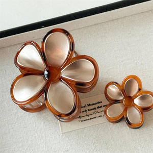 Pinza de Pelo de Plástico de Alta Calidad con Diseño Floral Ámbar, Venta Caliente Transfronteriza, <span class=keywords><strong>Accesorios</strong></span> Florales Vintage Elegantes <span class=keywords><strong>para</strong></span> el Cabello de <span class=keywords><strong>Mujer</strong></span> <span class=keywords><strong>para</strong></span> Uso Diario - Product Image 6