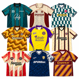 <span class=keywords><strong>Collezione</strong></span> <span class=keywords><strong>di</strong></span> <span class=keywords><strong>Maglie</strong></span> <span class=keywords><strong>da</strong></span> <span class=keywords><strong>Calcio</strong></span> Retrò Personalizzate, Magliette Boxy Vintage, Abbigliamento Sportivo Traspirante Unisex con Colletto a Polo - Product Image 1