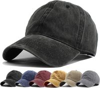 Sombreros de papá unisex personalizados, gorra de béisbol Vintage de Color sólido, logotipo impreso, vaquero lavado, sombrero de 5 paneles, Jersey Oxford Terry para deportes