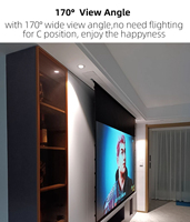 Écran de projection motorisé électrique Yinzam 100/120 pouces 3D Ready ALR PET 16:9 avec télécommande pour cinéma maison, montage au plafond