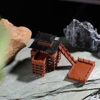 Offre Spéciale : Figurine 3D Rétro de Maison sur Échasses à Double Étage pour Décoration d'Aquarium, Micro-Paysage, Cour et Roche Artificielle