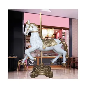 รูปปั้นม้ายูนิคอร์นการ์ตูนปี 2022 ขนาดเท่าตัวจริง ทำจากไฟเบอร์กลาส สำหรับตกแต่งสวนสาธารณะและบ้าน - Product Image 2