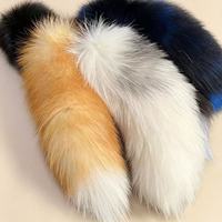 Porte-clés de voiture Followmee en véritable queue de renard surdimensionnée, accessoire de sac pour femme, mousqueton promotionnel, Halloween