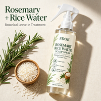Semprotan Air Beras Rosemary 200ml, Mist Penutrisi Akar Rambut Tanpa Bilas, Ringan Tidak Berminyak Untuk Pemakaian Sehari-hari, OEM ODM Label Pribadi