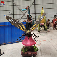 Modèle de papillon d'insecte de mouche artificielle animatronique réaliste
