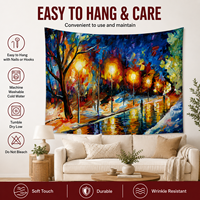 Tapisserie murale en gros sur le thème des arbres d'automne, peinture à l'huile colorée, pour chambre à coucher, salon, décoration intérieure, art mural personnalisé