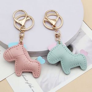 Wholesale Horse Leather Keychain New Design Cute Pegasus Animal PU Leather Keychain Luxury <b>Bag</b> <b>Charms</b> - Product Image 3