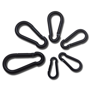 Mosquetón Zuogang de Acero al Carbono Negro, Forma de Calabaza, Gancho de Resorte, Hebilla de Seguridad para Escalada y Camping al Aire Libre - Product Image 1