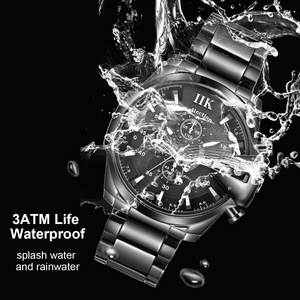 IIK Collection 2025 hommes mode montre de sport Date étanche grand cadran acier lumineux mains montres à Quartz Reloj - Product Image 5