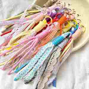 2025 Fashion Lace Braided Keychain Climbing Rope Style <b>Lanyard</b> Bohemian Handbag Pendant Charm for Backpack Knapsack Decor - Product Image 1