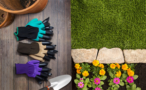 Gants de jardin enduits de caoutchouc respirants TAK, gants de travail de protection en plein air avec gants de jardinage - Product Image 5