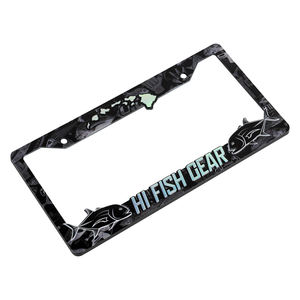 Cadre de plaque d'immatriculation de voiture en fibre de carbone forgé sur mesure avec <span class=keywords><strong>4</strong></span> trous fins / Support de plaque d'immatriculation de voiture - Product Image 2