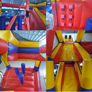 Structure gonflable commerciale combinée avec toboggan, thème <span class=keywords><strong>château</strong></span> classique, pour la location événementielle et les entreprises - Product Image 2