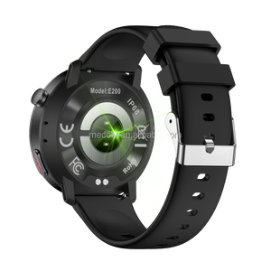 Smartwatch E200 Nero Rotondo con ECG, Ampio Display, Monitoraggio <span class=keywords><strong>Pressione</strong></span> Sanguigna <span class=keywords><strong>e</strong></span> Frequenza Cardiaca, Dispositivo Indossabile Bluetooth - Product Image 4