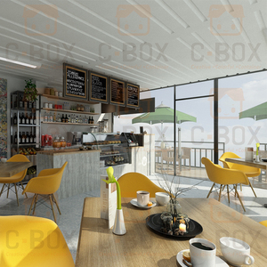 Prefabricated home shipping container coffee tent beach house Fashion Home shipping container - Product Image 3