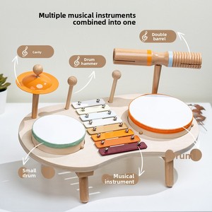 Xilófono de Madera <span class=keywords><strong>para</strong></span> Niños, Juego de Percusión de 6 Piezas con 15 Escalas, Instrumento Musical Educativo <span class=keywords><strong>para</strong></span> Niños Unisex, con Certificación CE - Product Image 3