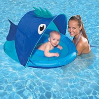 Bouée gonflable de haute qualité pour bébé avec pare-soleil intégré sous les aisselles