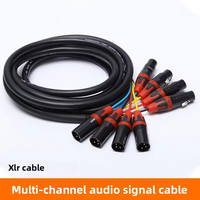 Cable XLR Multicanal ABCCABLS, Conector de 3/5 Pines con Contactos Chapados en Oro, Cable de Audio Balanceado de 5 Colores para Escenario