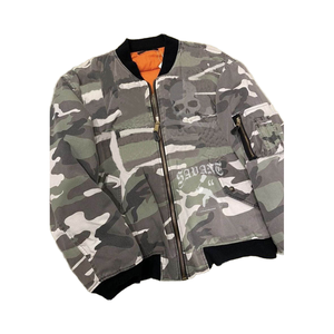 جاكيت بومبر للرجال سادة بتصميم حسب الطلب من المصنّع الأصلي، طراز الشارع مع سحاب من فرو الخروف وميزة مقاومة للماء - Product Image 1