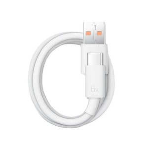 Type-<b>C</b> Data Cable 6A Fast <b>Charging</b> 0.5M White For Huawei Oppo Xiaomi Vivo Android Phones - Product Image 1