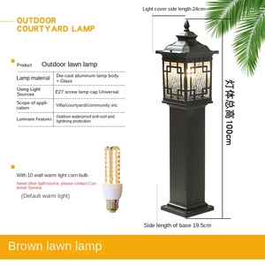 Năng lượng mặt trời bài đèn Nhôm dẫn ngoài trời không thấm nước trụ cột đèn hàng rào cột cổng cảnh quan sân đèn nhà ở bến tàu đèn - Product Image 4