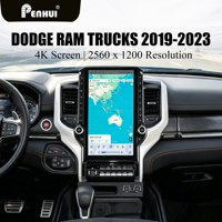 Autoradio Android Penhui 14,8 pouces pour camions Dodge Ram 2019-2023 avec navigation GPS intégrée, lecteur multimédia stéréo automobile