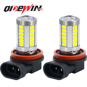 ไฟตัดหมอก LED H11 qidein 33Smd 6000Lm สีขาว12V ไฟขับขี่รถจักรยานยนต์ - Product Image 1