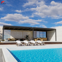 Toit bioclimatique automatique en aluminium pour jardin, gazebo, terrasse, cour, patio, balcon, pergola