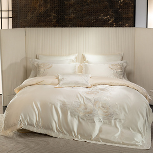 Parure <span class=keywords><strong>de</strong></span> <span class=keywords><strong>lit</strong></span> brodée en satin 100 % coton, 4/6/7 pièces, <span class=keywords><strong>vert</strong></span>, pour la maison, draps et couvre-lits en dentelle, collection très vendue - Product Image 2