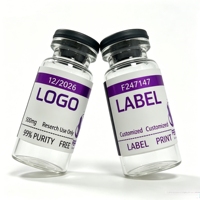 Autocollants personnalisés pour flacons de peptides en vinyle HD pour bouteilles de 3 ml, 5 ml, 10 ml, étiquettes pour compléments beauté et fitness