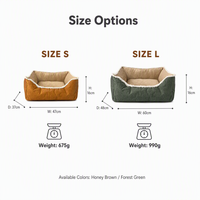 Lit pour chien en peluche de luxe, rectangle, tissu imperméable, lit pour animaux de compagnie moderne et doux, lavable, antidérapant, pour chiens et chats de petite, moyenne et grande taille