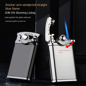 Briquet à gaz Jobon ZB602 à bras articulé, flamme jet en métal, coupe-vent, au <span class=keywords><strong>butane</strong></span>, pour cigarettes, cadeaux d'affaires - Product Image 2