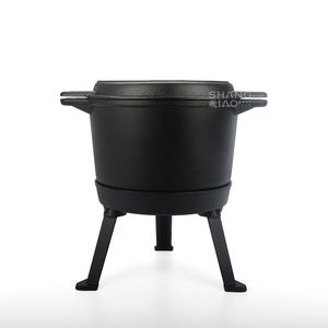 Custom Hunting Camping Cocina 2-en-1 Tapa Como Parrilla Sartén Caldero <span class=keywords><strong>de</strong></span> <span class=keywords><strong>hierro</strong></span> <span class=keywords><strong>fundido</strong></span> Polonia <span class=keywords><strong>Olla</strong></span> <span class=keywords><strong>con</strong></span> tres <span class=keywords><strong>patas</strong></span> - Product Image 1
