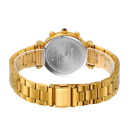 Montres électroniques Skmei 2408, nouvelle arrivée, chronomètre, compte à rebours, bracelet en acier inoxydable, boîtier rond en alliage, montre numérique pour femme
