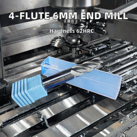Fraise à queue de haute précision à 4 cannelures, hélice 35°, revêtement AlTiN, tige CNC de 6 mm, en alliage de tungstène-cobalt, personnalisable ODM/OEM
