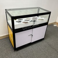 Comptoir de présentation en verre pour magasin de téléphonie mobile avec éclairage LED, design de comptoir de magasin pour l'exposition de téléphones portables
