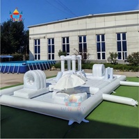 Promotion : Combo Château Gonflable Extérieur avec Toboggan Aquatique en PVC 0,55 mm – Portable pour Usage Commercial Intérieur/Extérieur et Location