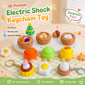 Vashine Llavero Clicker Impreso en 3D con Diseño de Comida y Animales, Colgante Antiestrés, Accesorio de Regalo - Product Image 1