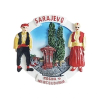 Aimants de réfrigérateur 3D Europe Bosnie-Herzégovine, souvenirs touristiques, artisanat, cadeaux