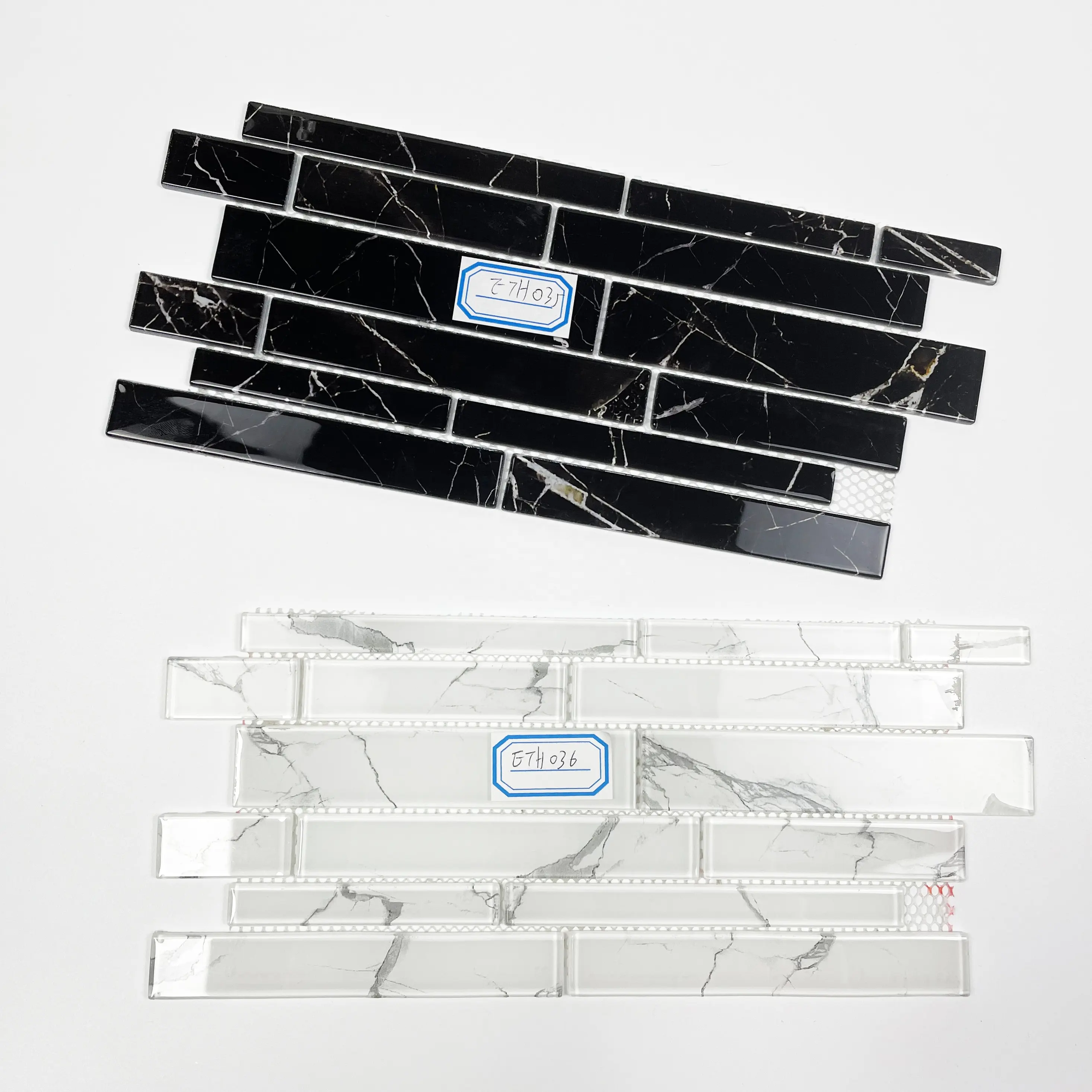 Backsplash Wall Tile Peel and Stick Crystal Glass Mosaic