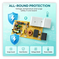 Placa Base para Cocina de Inducción Comercial AM 16B 1900W, Protección Contra Sobretensiones de 6KV, PCB con Sensor de Temperatura NTC