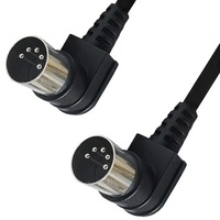 Câble adaptateur MIDI 90 degrés mâle vers M 5 broches DIN pour transmission de signal d'alimentation personnalisée