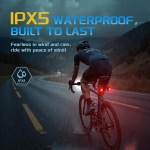 Luces Delanteras y Traseras Inteligentes Inalámbricas para Bicicleta ABS, 300LM, 6 Modos, Recargables por USB, Luz de Freno, Señal de Giro, Resistentes al Agua IPX5 - Product Image 3