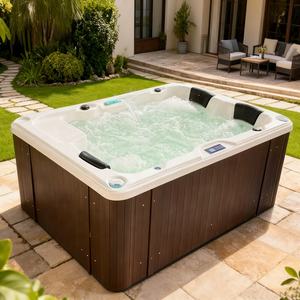 Baignoire de massage en acrylique <span class=keywords><strong>rectangulaire</strong></span> de style européen, vente chaude, approvisionnement direct d'usine, baignoire de massage pour adultes - Product Image 4