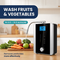 NOUVEAU Ioniseur d'eau à 5/7/11 plaques avec revêtement en titane et platine, PH 4.5-10.5, durée de vie de l'électrode 8000H, OEM ODM AC110/220V, usage domestique