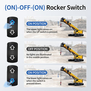 Interrupteur à bascule à inversion de polarité 12V/24V haute résistance 20A Momentané DPDT 7 broches <span class=keywords><strong>LED</strong></span> pour automobile marine - Product Image 4